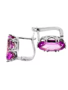 Vintage Earrings Amethyst Sterling silver 925 vec021s